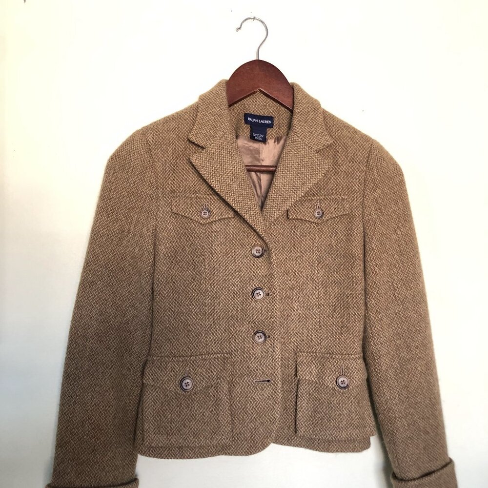 Ralph Lauren (Blue Label) Italy Wool-Alpaca Tweed Jacket - Heritage Field Style